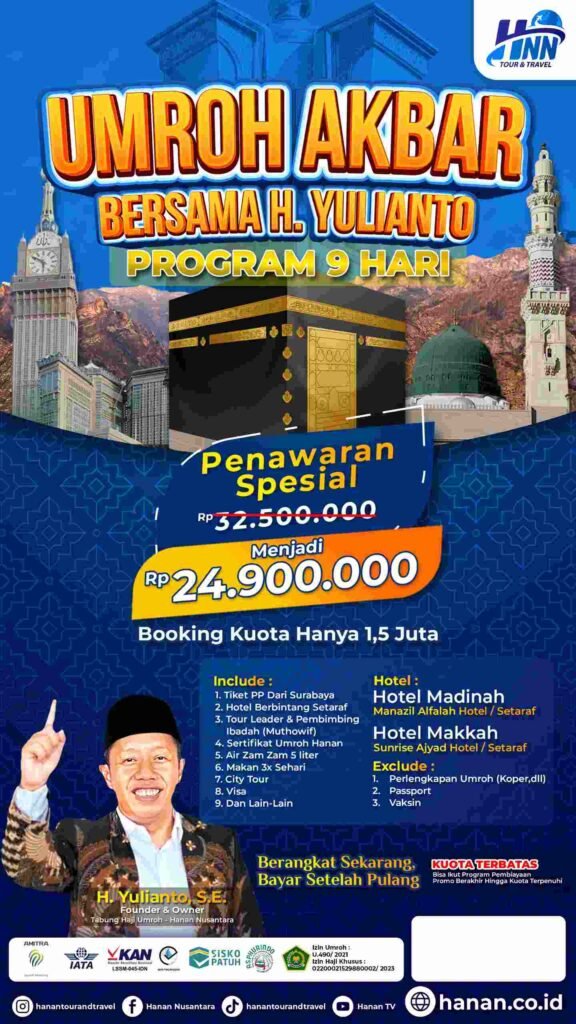 Paket Dan Biaya Umroh 9 Hari