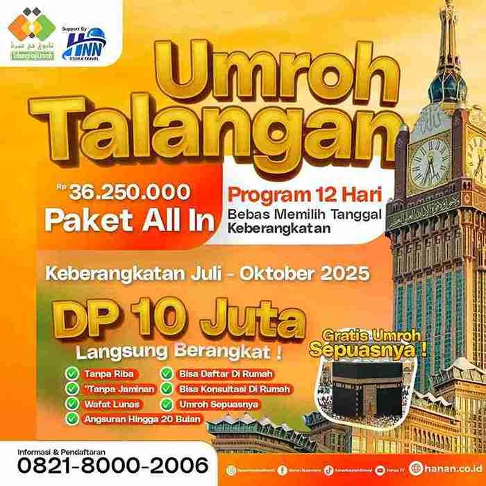 Umroh Talangan Tanpa Bunga