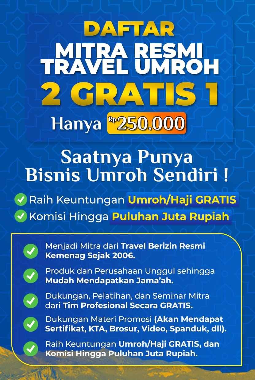 Daftar Mitra Umroh 2 Gratis 1