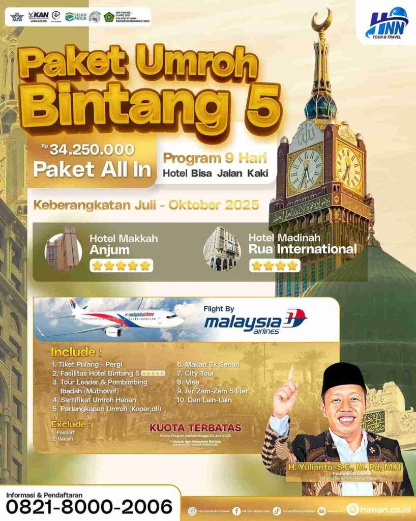 Paket Umroh Bintang 5 Hemat